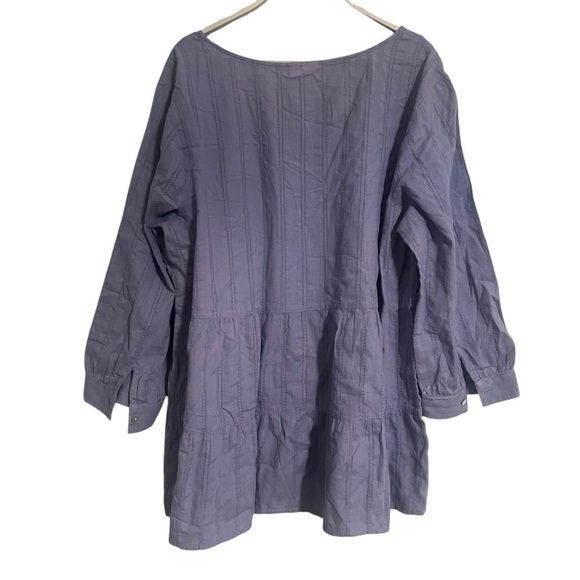 J.Jill blouse tiered blue top Xl - Picture 5 of 7